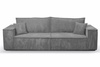 Schlafsofa mit Bettkasten und Cordstoff MONA Grau