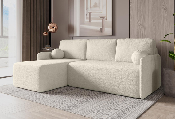 Ecksofa mit Schlaffunktion MODERNA Creme