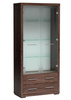 Glasvitrine mit 2 Schubladen ARIA Eiche Santana Dunkel