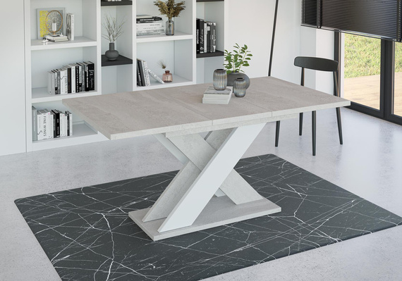 Esstische Modern AMI Beton+Weiß