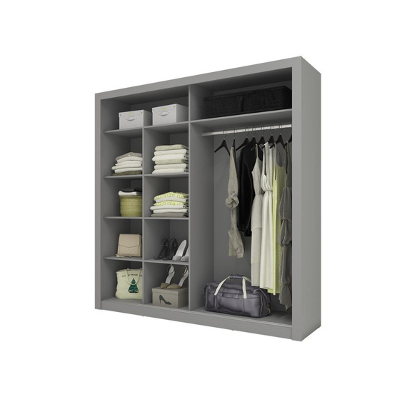 Schwebetürenschrank mit Spiegel ARTI 08 Grau