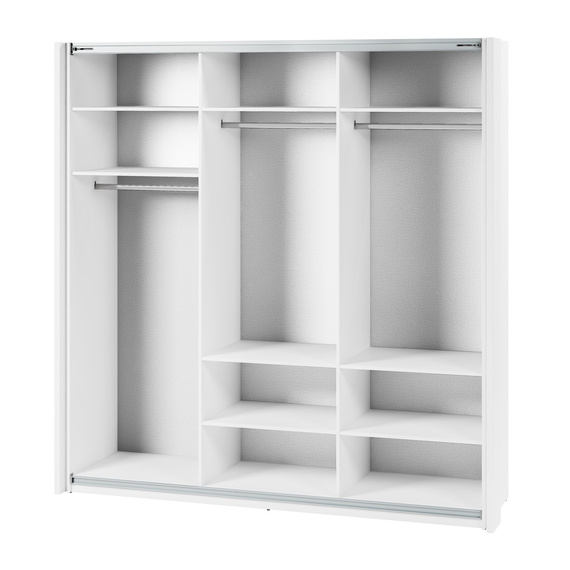 Schwebetürenschrank mit Spiegel LAVIAS Weiß