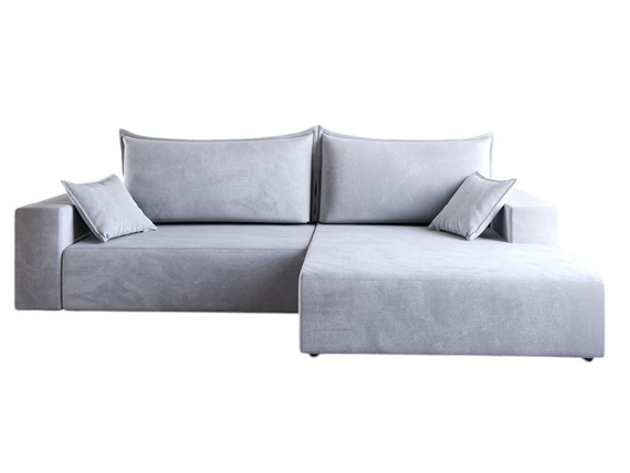 Modernes Ecksofa 240 cm breit mit Schlaffunktion Grau ARNO 