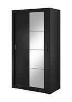 Schwebetürenschrank mit Spiegel ARTI 06 Schwarz