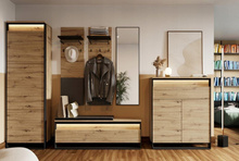 Garderoben-Set LIMA Eiche Artisan/Schwarz