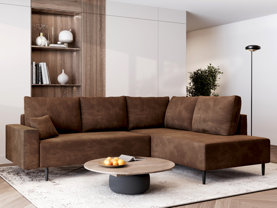 Linkes Ecksofa 257 cm bequem Gelb modern L-form BLAIR