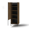 Kleiderschrank mit gerifflete COMO Breite: 59 cm Schwarz