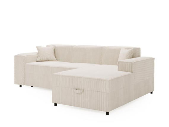 Ecksofa L-form SANTO Grau Cord
