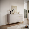 Kommode mit drei Schubladen und Drehtür GLAMOUR BELLO Beige