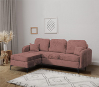 Ecksofa mit Schlaffunktion BELLA Rosa