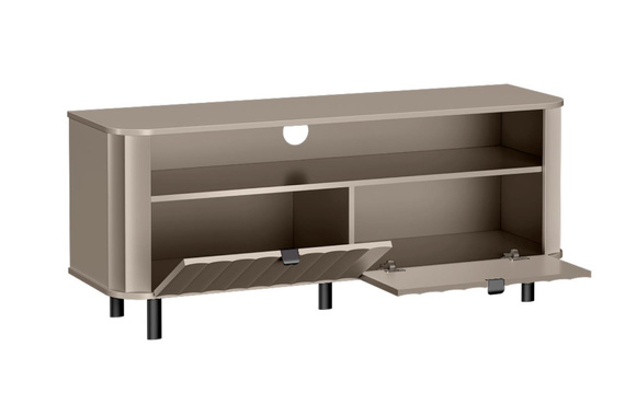 TV-Schrank Lowboard mit 2 Schubladen Weiß STYLS