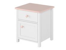 Nachtkommode LARA für Mädchen Kinderzimmer rosa und weiß