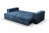Schlafsofa mit Bettkasten und Cordstoff MONA Blau