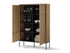 Moderne Grifflose Hochschrank BUDI EICHE