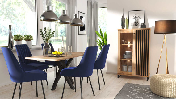 Standvitrine BORDO Eiche Artisan