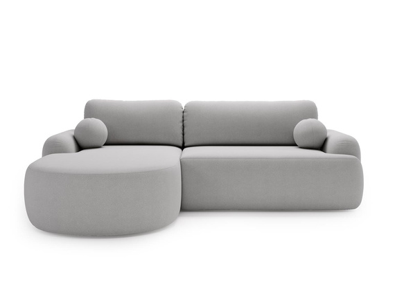 Ecksofa L Form Boucle OLIO Grau