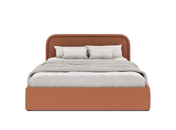 Kupfer Polsterbett 140x200 mit Bettkasten Holzrahmen SAGA