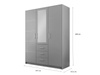 Kleiderschrank ALEX II Blau + Gold