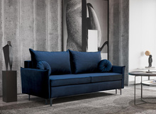 Schlafsofa mit Bettkasten LEO Blau