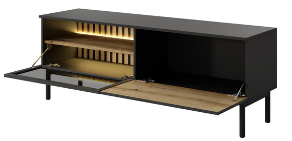 TV-Schrank industrial Schlafzimmer, 150 cm breit, 2 Türen LUKS
