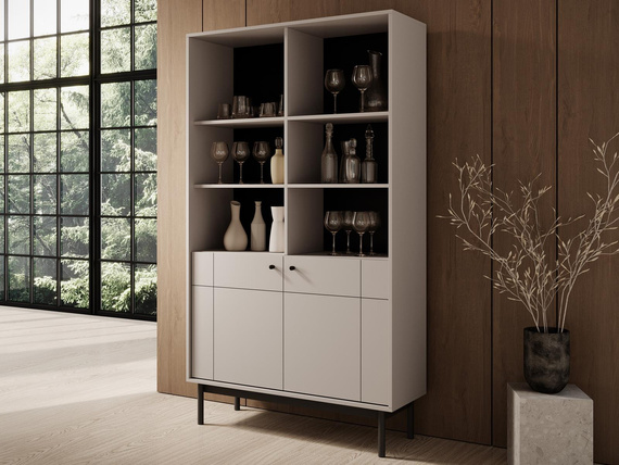 Regal Scandi mit 2 Türen LONDON Breite: 103,5 cm