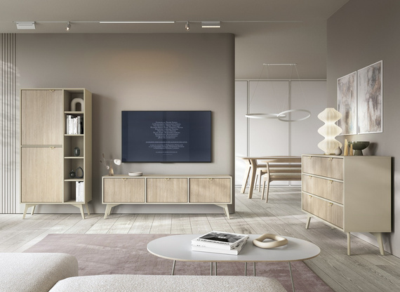 Kommode Sideboard mit Schubladen MARIA Beige