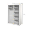 Schwebetürenschrank mit Spiegel ARTI Weiß