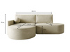 Designer Couch L Graphit MORENO 