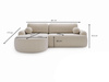 Premium Ecksofa L-Form OLIO Grau