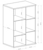 Standvitrine BORDO Eiche Artisan