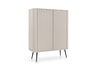 Highboard mit Lamellen auf hohen Beinen CARLO Kaschmir