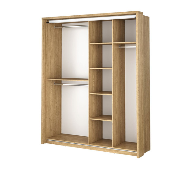  Schwebetürenschrank mit drei Kleiderbügeln ARTI 17 Eiche 