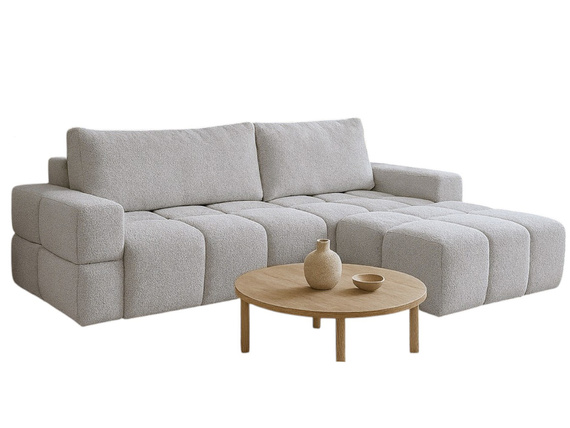 Modern Ecksofa L-Form Grau 
