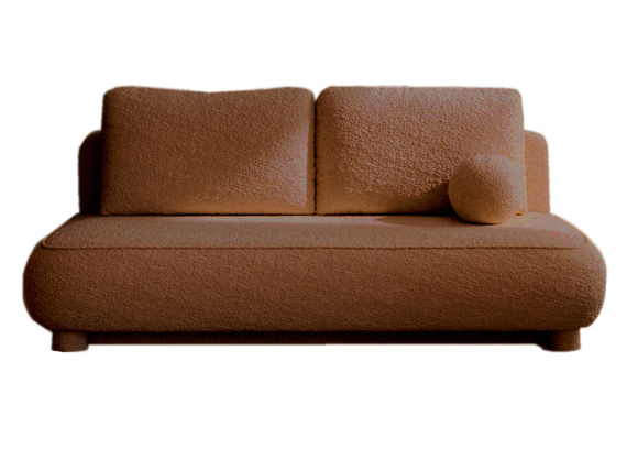 Sofa ohne Armlehnen, moderne runde Form, Moderne Couch