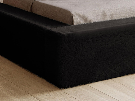 Polsterbett gemütlich Schwarz 200x200