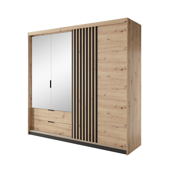 Schwebetürenschrank MONS mit 2 Schubladen und Spiegel