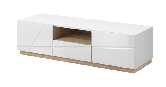 TV-Schrank mit Schublade FABIA Weißer Glanz