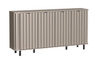 Kommode mit 4 Türen Lamellen Beige STYLS