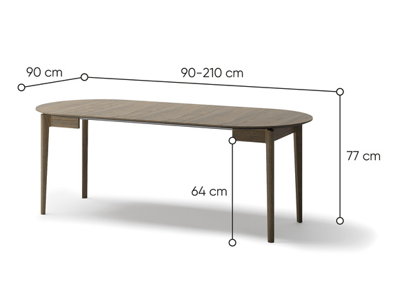 Esstisch Ausziehbar Rund Eiche dunkel