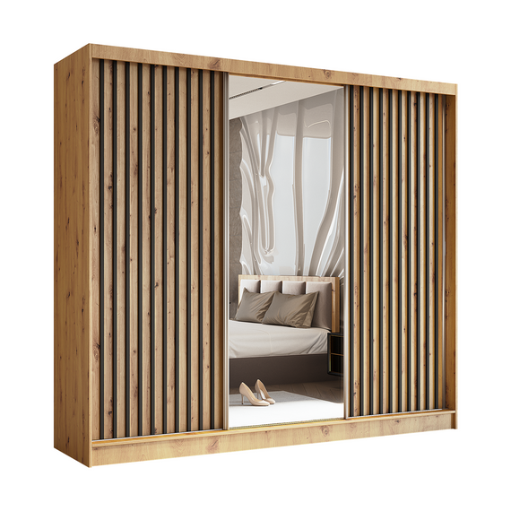 Kleiderschrank VENTURA mit Lamellen Artisan