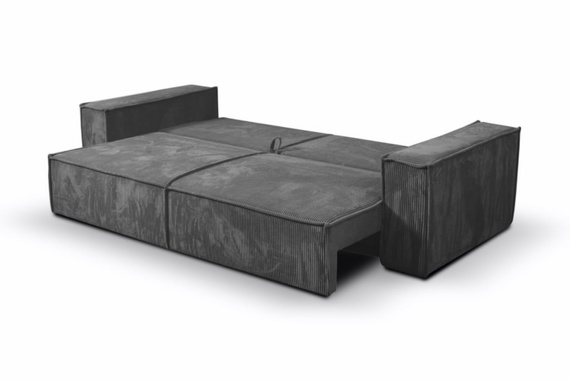 Schlafsofa mit Bettkasten und Cordstoff MONA Gelb