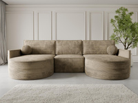 Ecksofa U Form ohne Schlaffunktion OLIO Beige