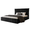 Elegant Designerbett mit Bettkasten Schwarz 140x200 GINNY