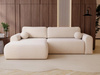 Design Ecksofa in modernem stil creme links AURA