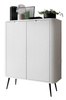 Highboard mit Lamellen auf hohen Beinen CARLO Weiß