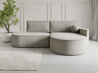 Designer Ecksofa L Grau MORENO
