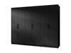 Kleiderschrank POLA Breite: 234 cm Schwarz