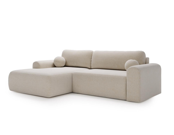 Design Ecksofa in modernem stil grau links AURA