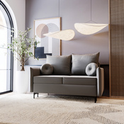 Schlafsofa klein 145 cm breite LEO Grau Velvet