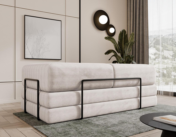 Modulares Sofa Design Cord Schlafsofa Orange LAMILO